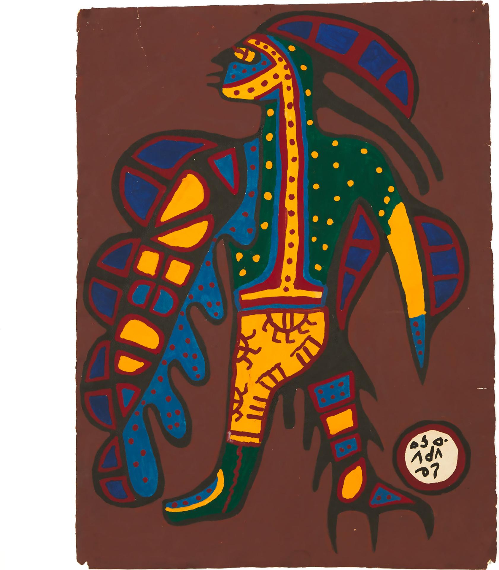 Norval H. Morrisseau (1931-2007) - Spirit With Animal And Man As One