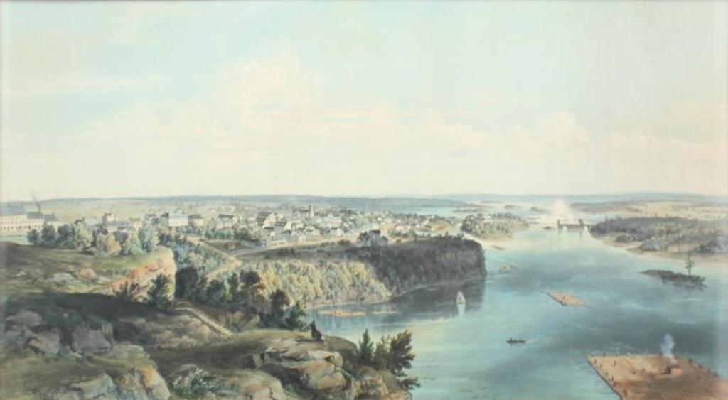 Ottawa City-Canada West (1855) - View of Ottawa River