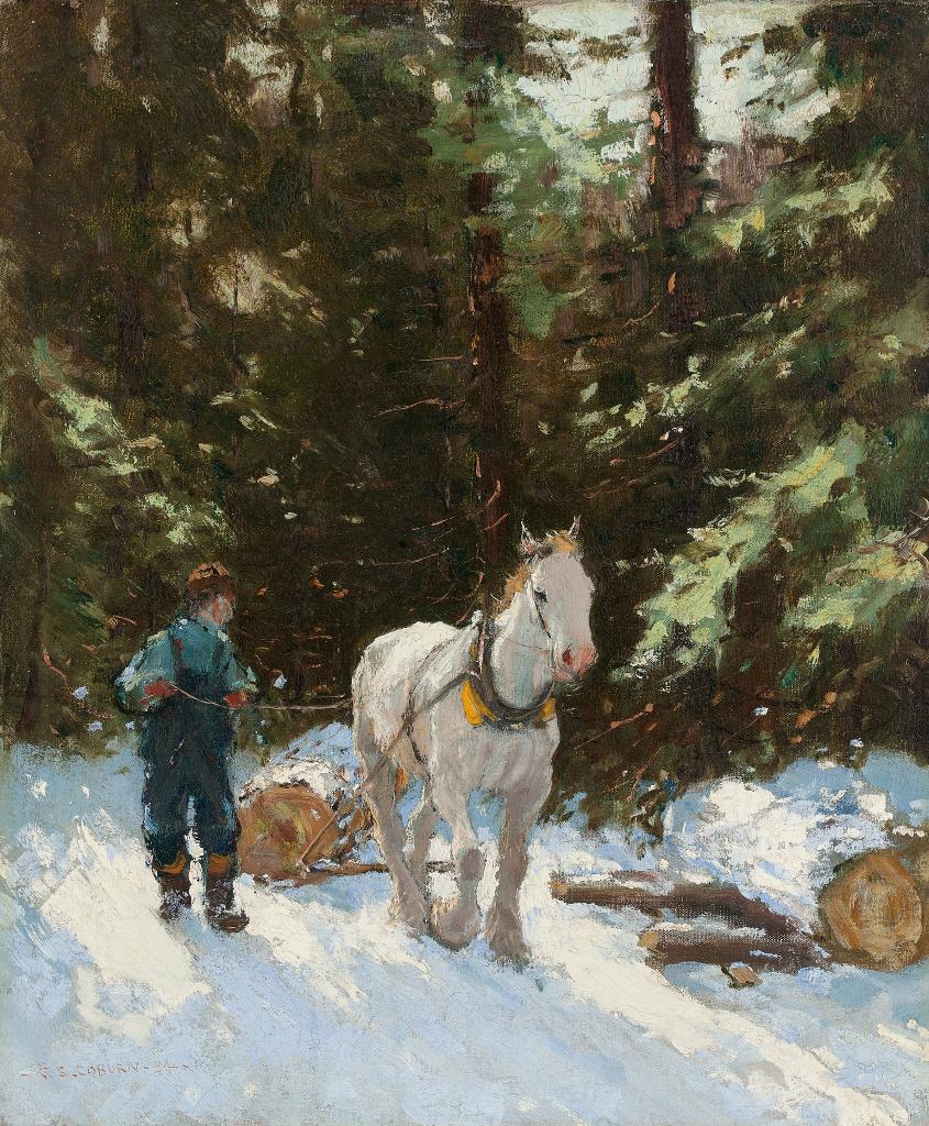 Frederick Simpson Coburn (1871-1960) - Logging Through The Woods