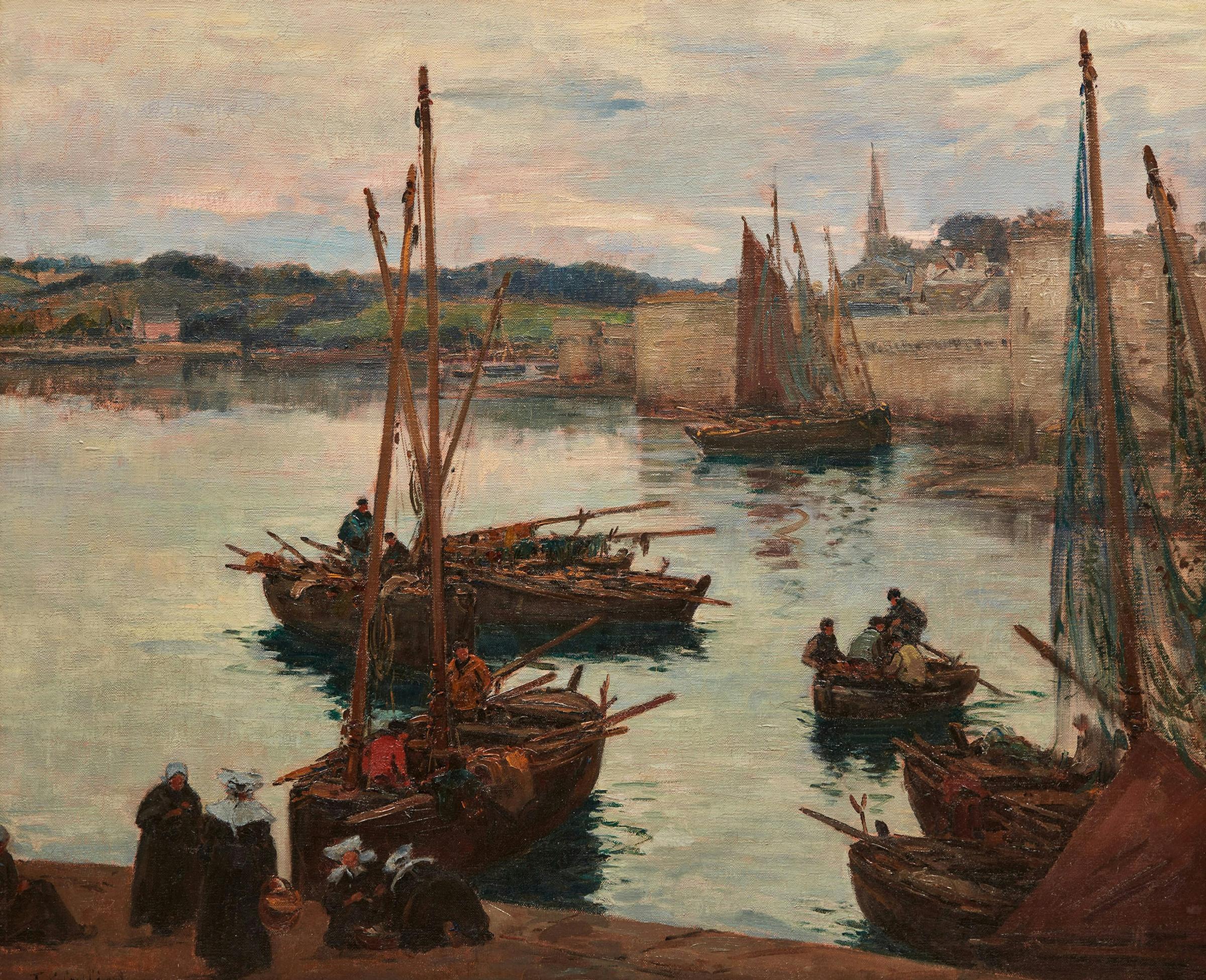 Fernand-Marie-Eugène Legout-Gérard (1854-1924) - Unloading the Catch