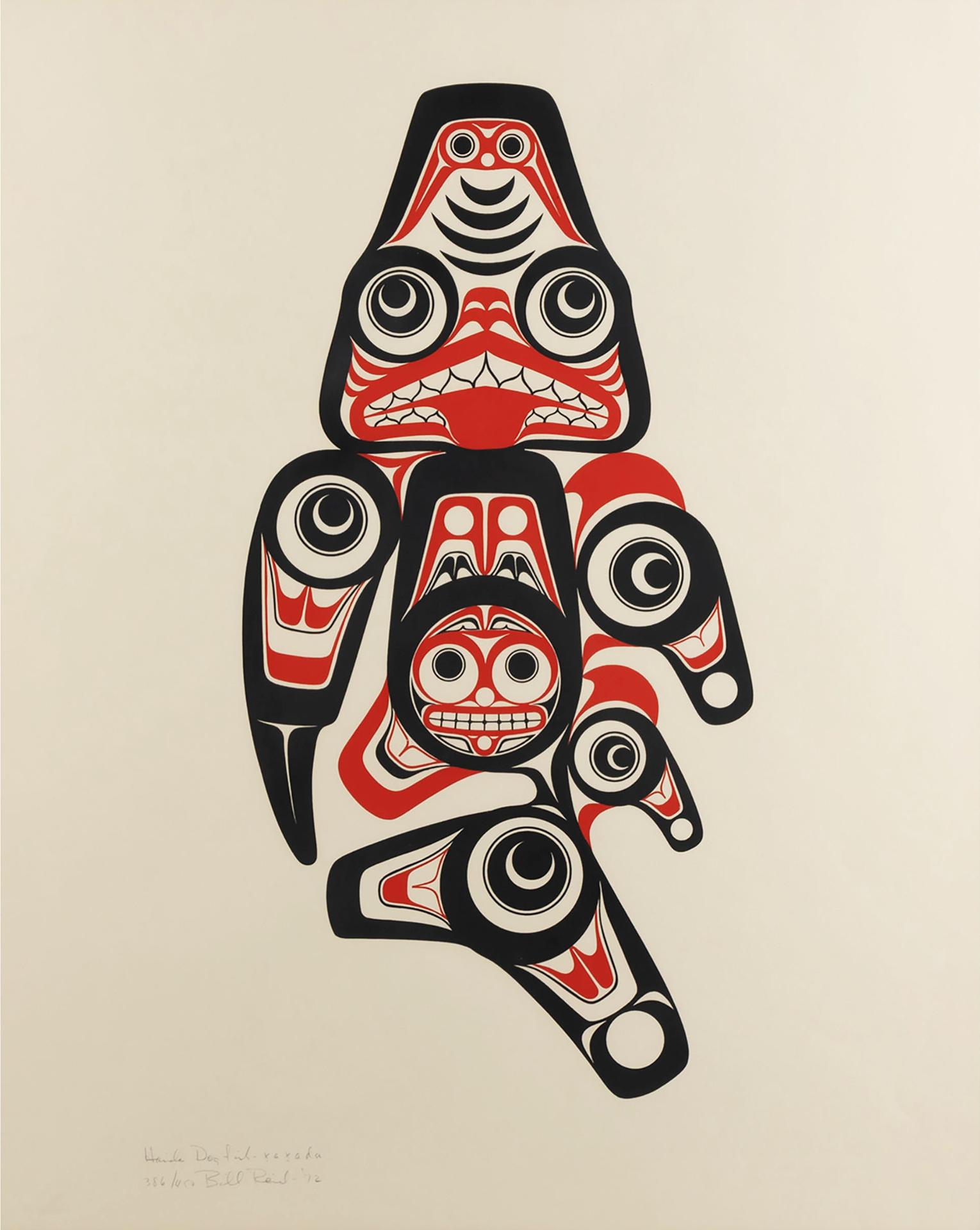 Bill (William) Ronald Reid (1920-1998) - Haida Dogfish - Xaxada, 1972