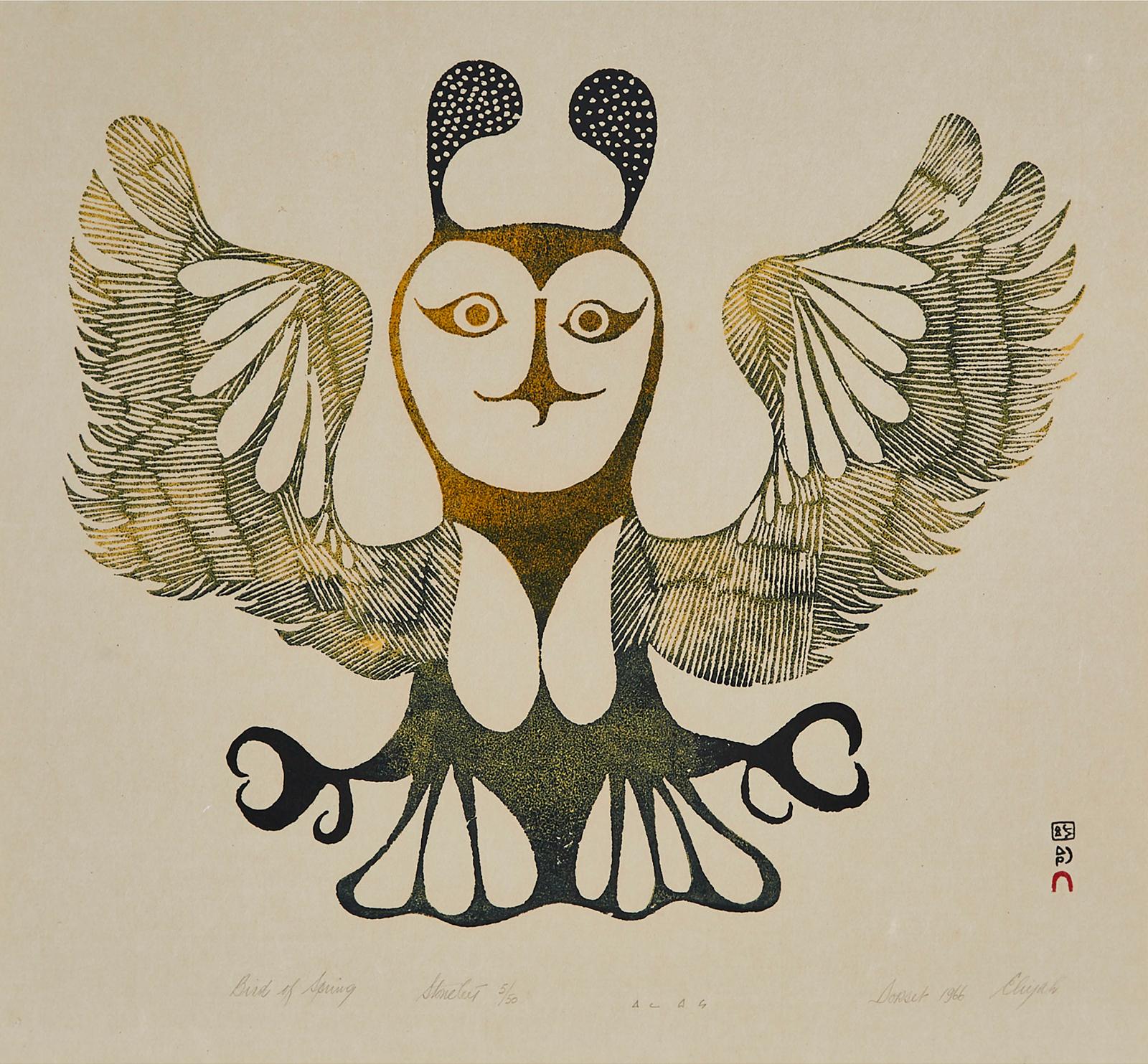 Elijah Pootoogook (1943) - Bird Of Spring