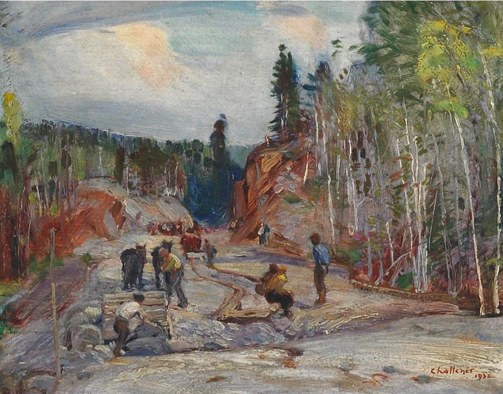 Frederick Sproston Challener (1869-1958) - Building The Trans-Canada Highway