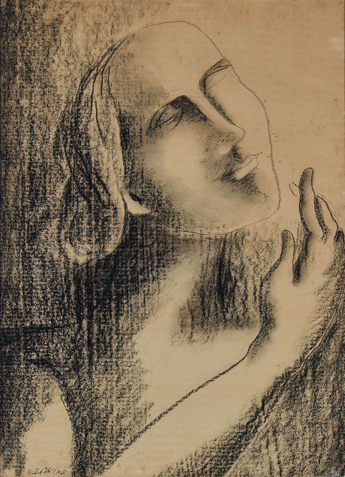 Ossip Zadkine (1890-1967) - Head Of A Woman, Circa 1940s