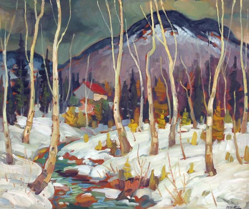 Mario Mauro (1920-1984) - Quebec Landscape With Winter Creek; 1977