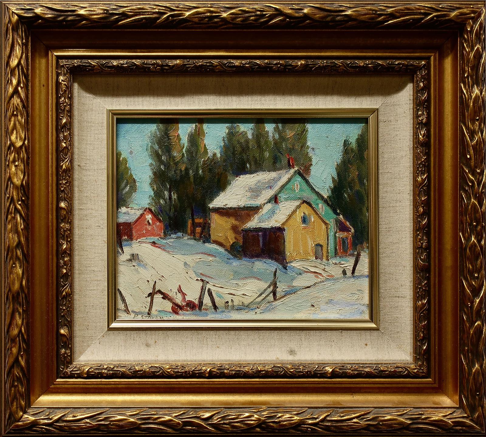 Peter Stoyanoff (1900-1977) - Untitled (Farm House In Winter)
