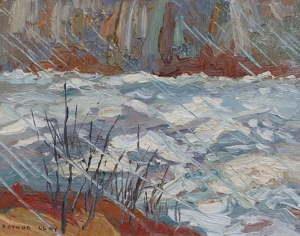 Arthur George Lloy (1929-1986) - Rain On The Lake (Moore Lake); 1974