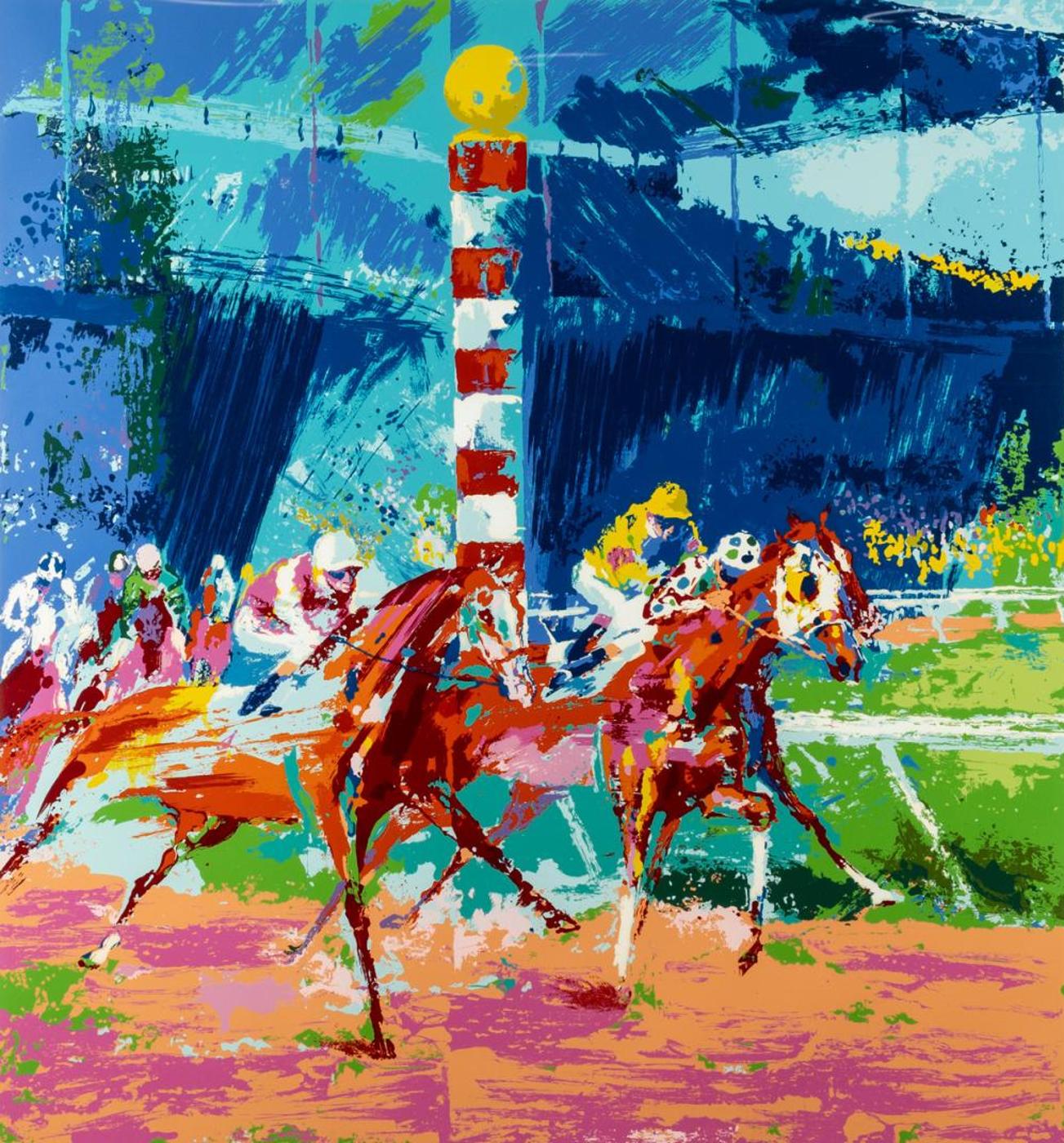 Leroy Neiman (1926-2012) - Clubhouse Turn