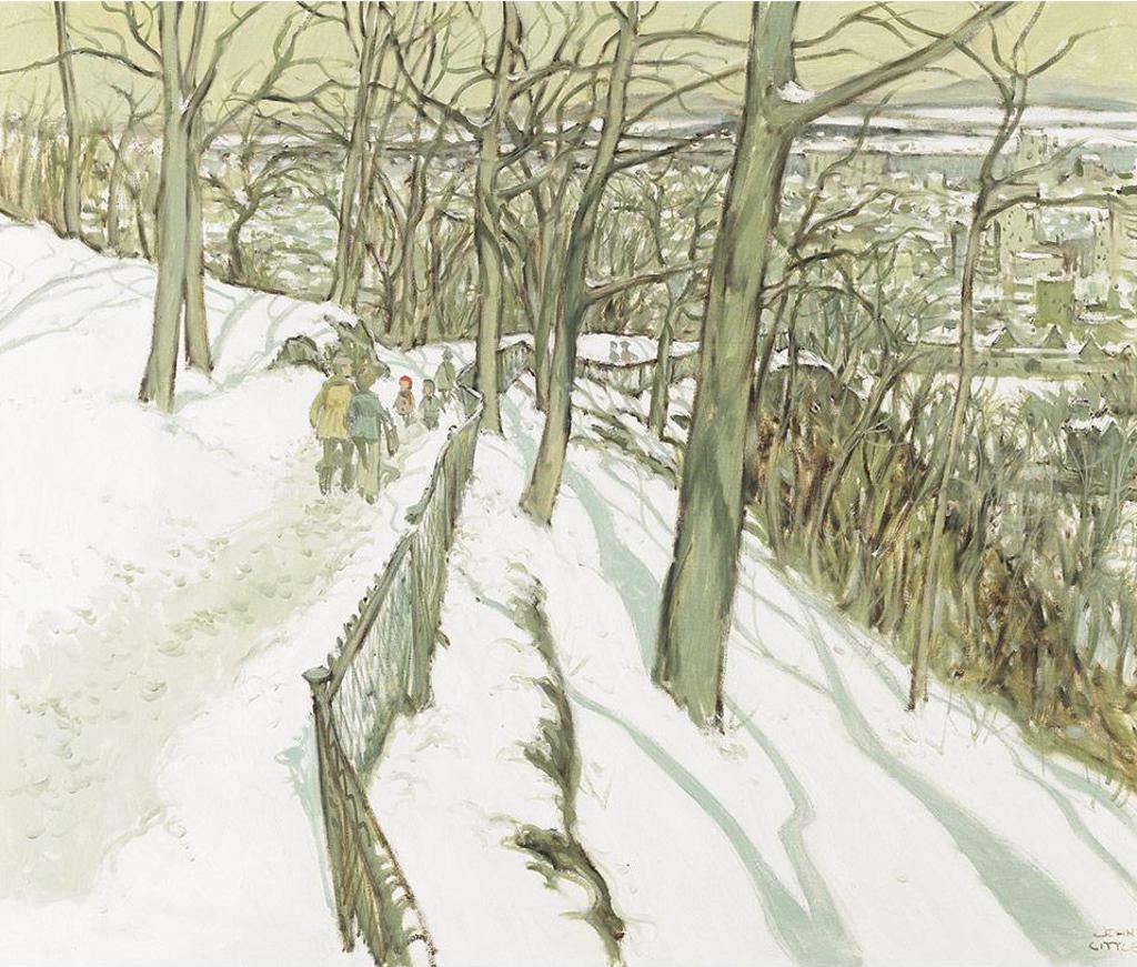 John Geoffrey Caruthers Little (1928-1984) - Sunday Afternoon On Mt. Royal,  Montreal