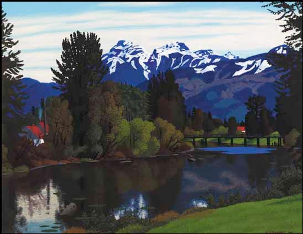 Edward John (E. J.) Hughes (1913-2007) - The Chilliwack River at Hope, BC