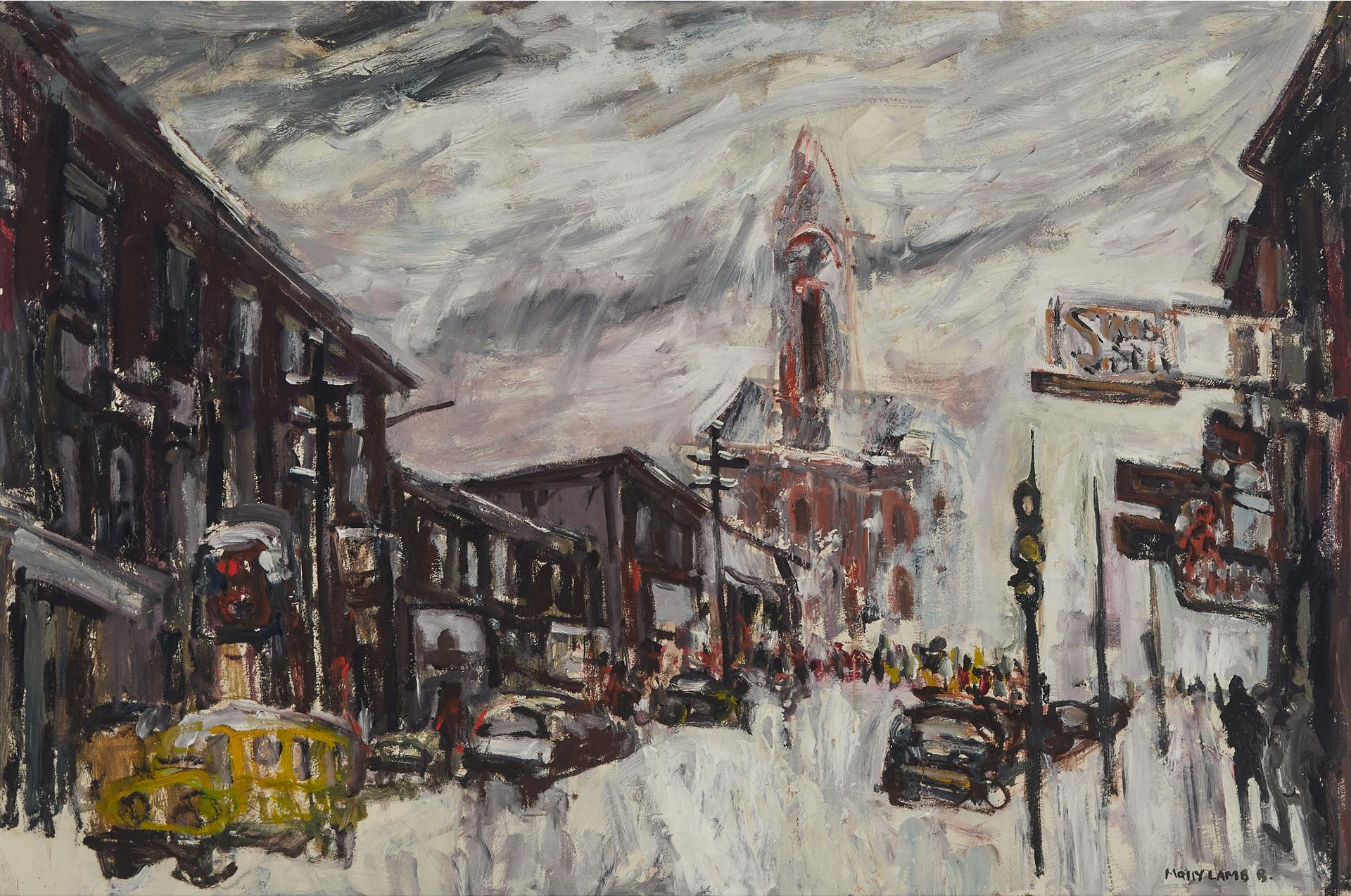 Molly Joan Lamb Bobak (1922-2014) - Snow In The Town