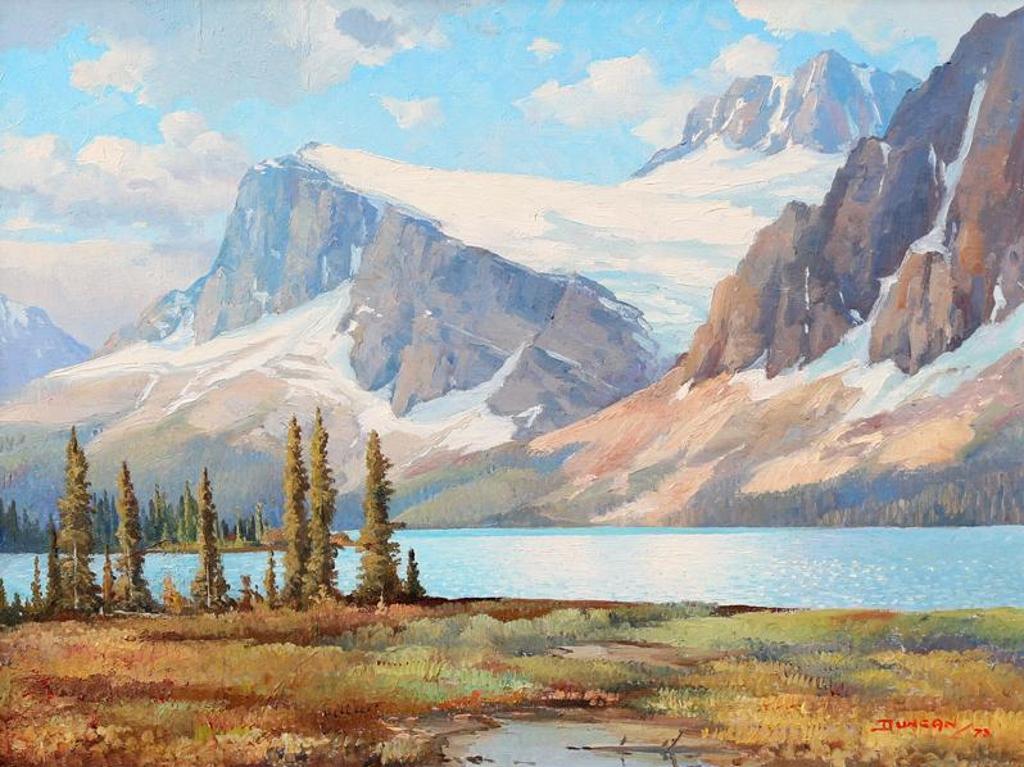 Duncan Mackinnon Crockford (1922-1991) - Bow Lake & Glacier, Alta; 1973