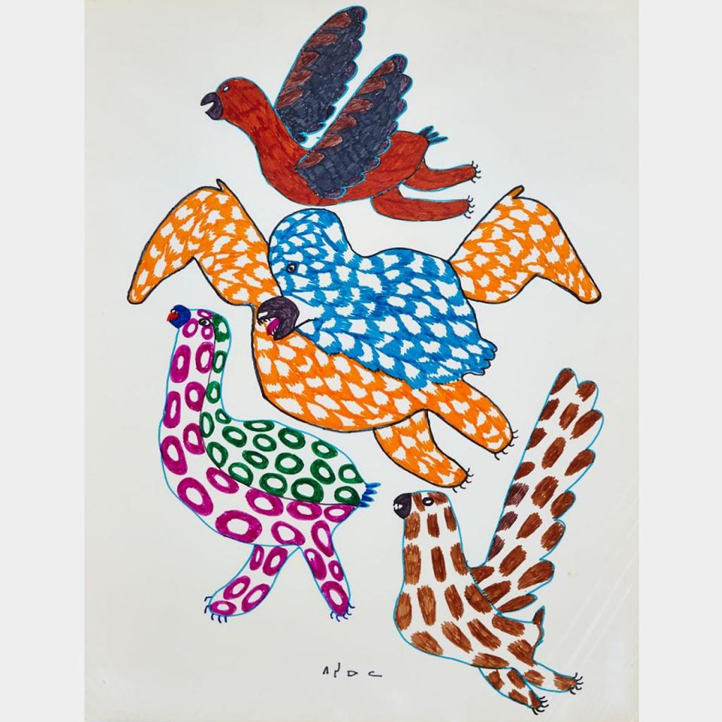 Pitseolak Ashoona (1904-1983) - Untitled (Birds In Flight)