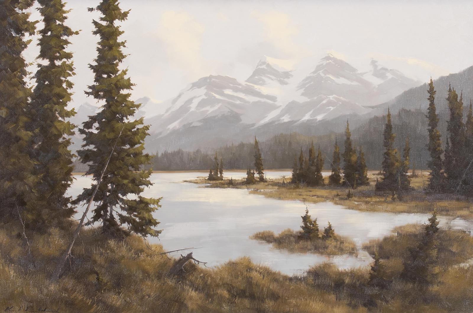 Karl E. Wood (1944-1990) - North Saskatchewan River, West Of Nordegg, Alberta