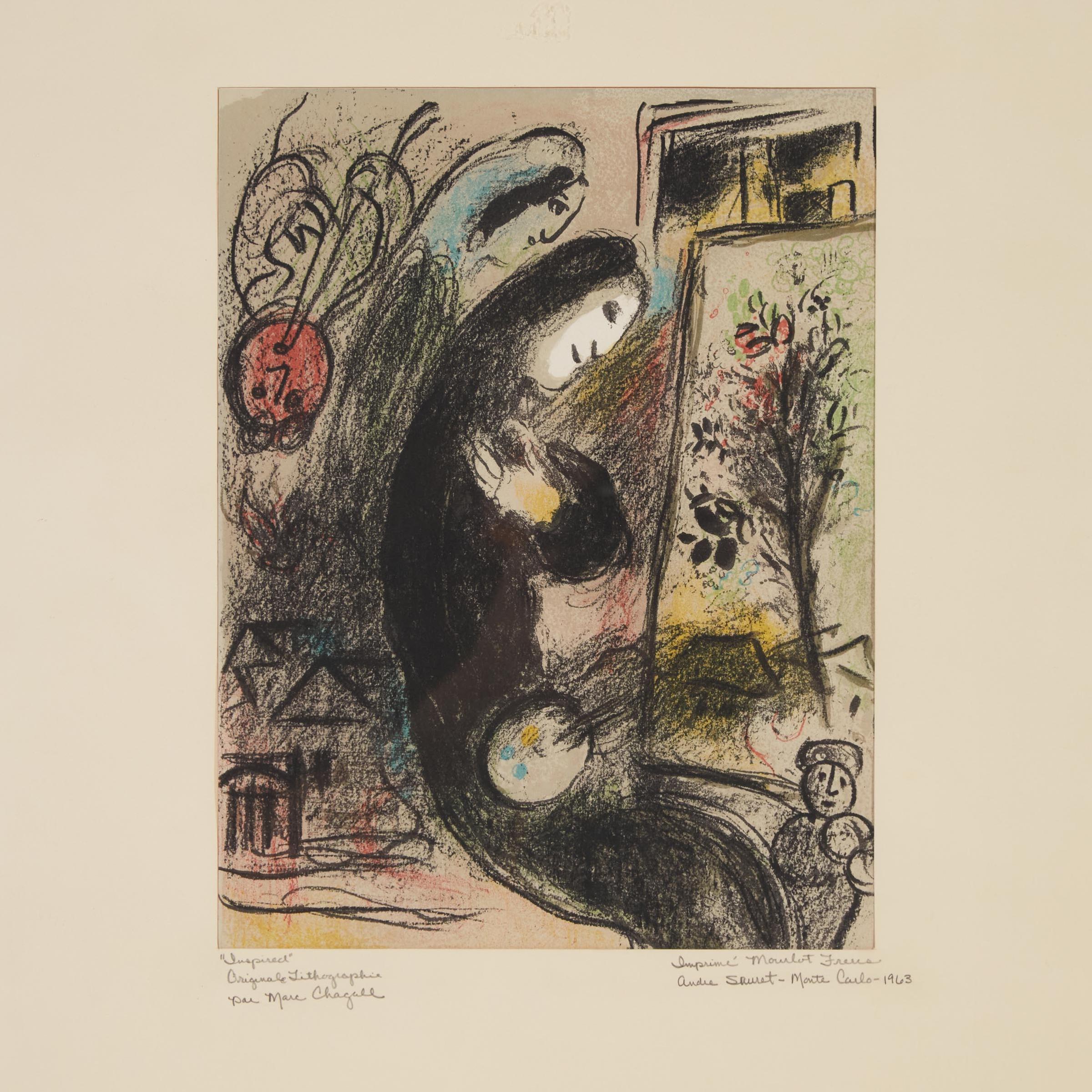 Marc Chagall (1887-1985) - L'inspiration From  Chagall Lithographe 1957-1962. Volume Ii  1963 [m. 398]