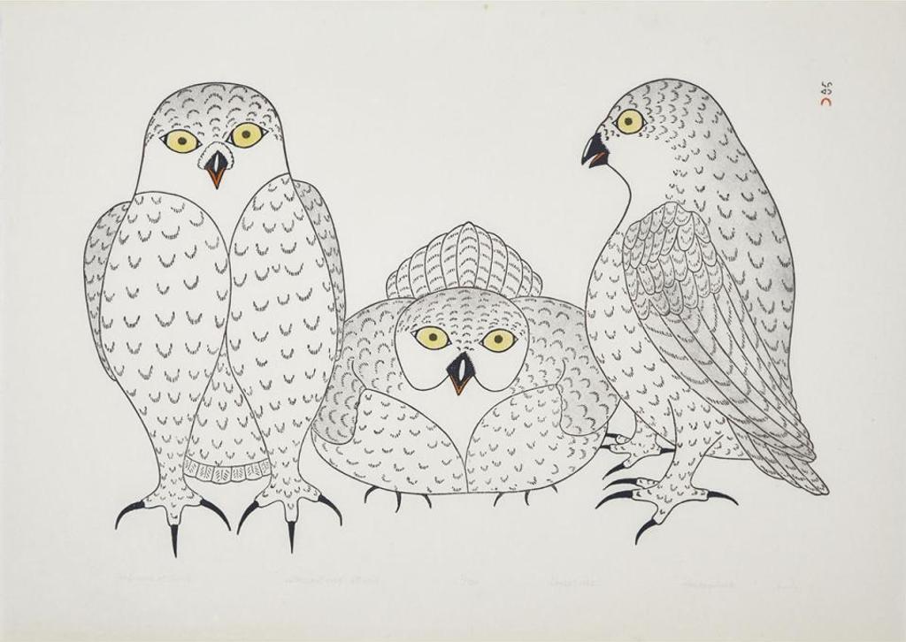 Kananginak Pootoogook (1935-2010) - Conference Of Owls