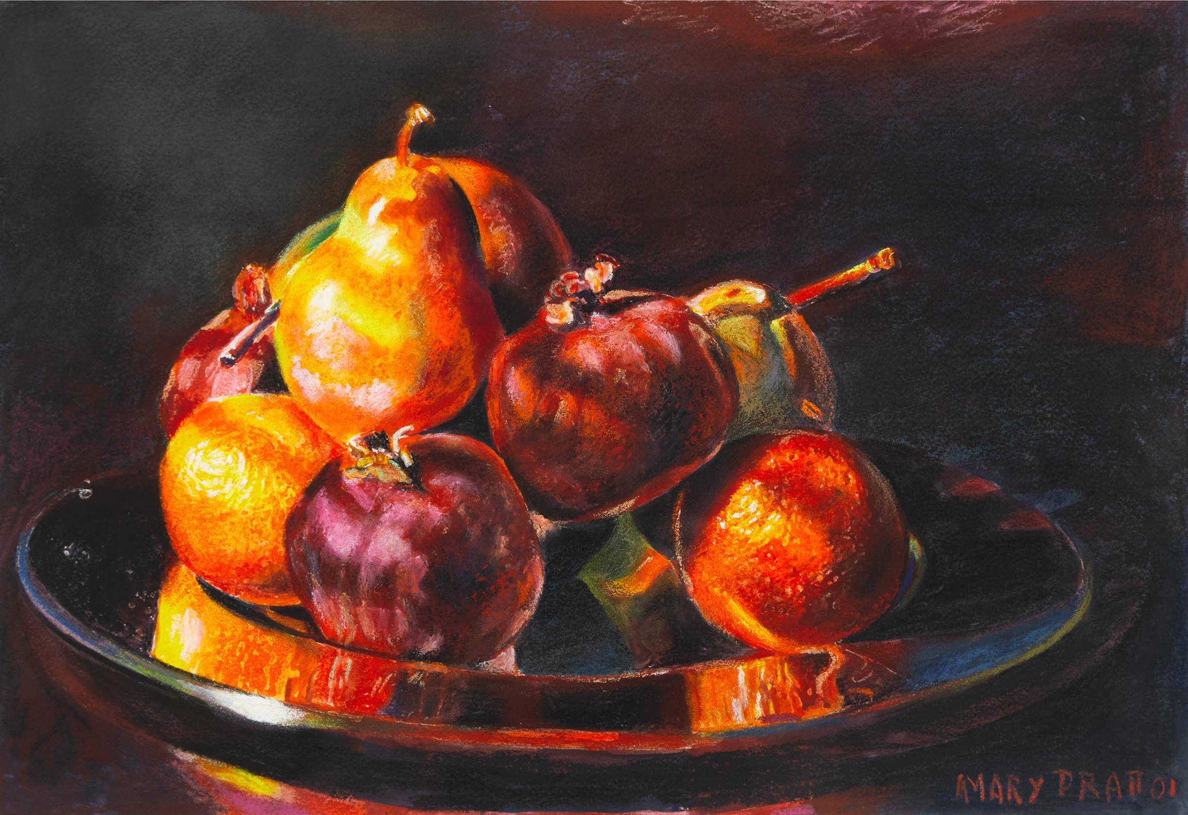Mary Frances West Pratt (1935-2018) - A Tumble Of Fruit In The Afterglow, 2001
