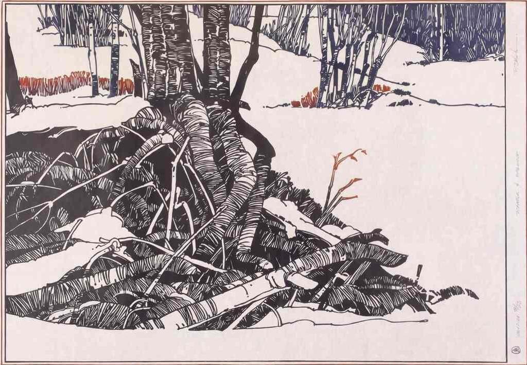 Walter (Drahanchuk) Drohan (1932-2007) - Winter & Dogwood; 1984