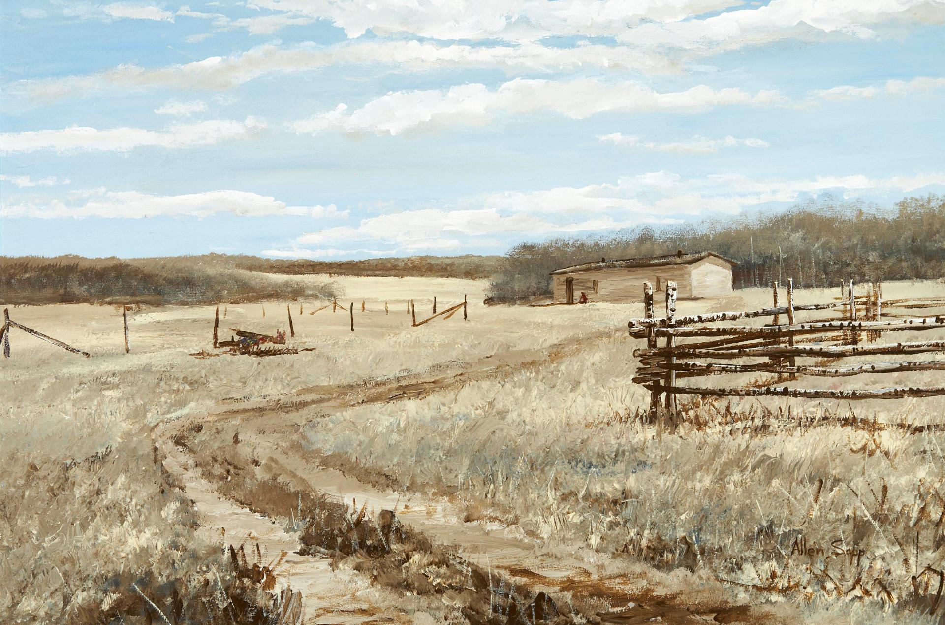 Allen Fredrick Sapp (1929-2015) - It's a warm day at Red Pheasant Reserve