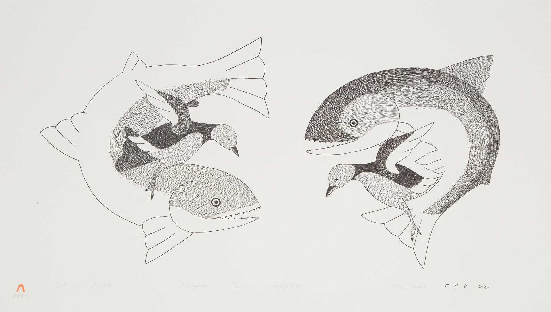 Mary (Samuellie) Pudlat (1923-2002) - Fish With Pitseolak