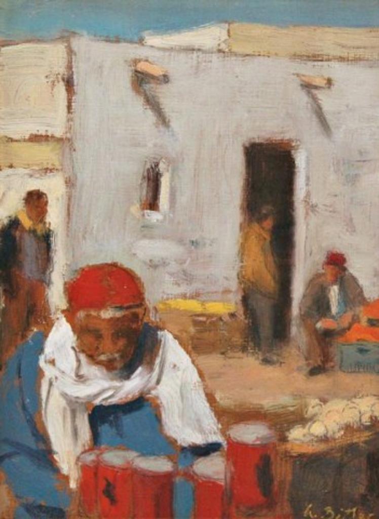 Antoine Bittar (1957) - Market Street, Tunisia