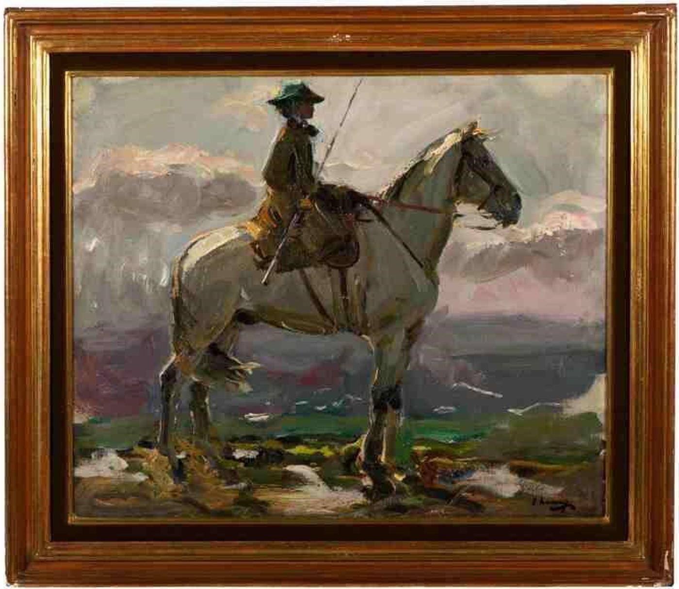 Sir John Lavery (1856-1941) - Sketch For The Amazon, Wind Study (1911)
