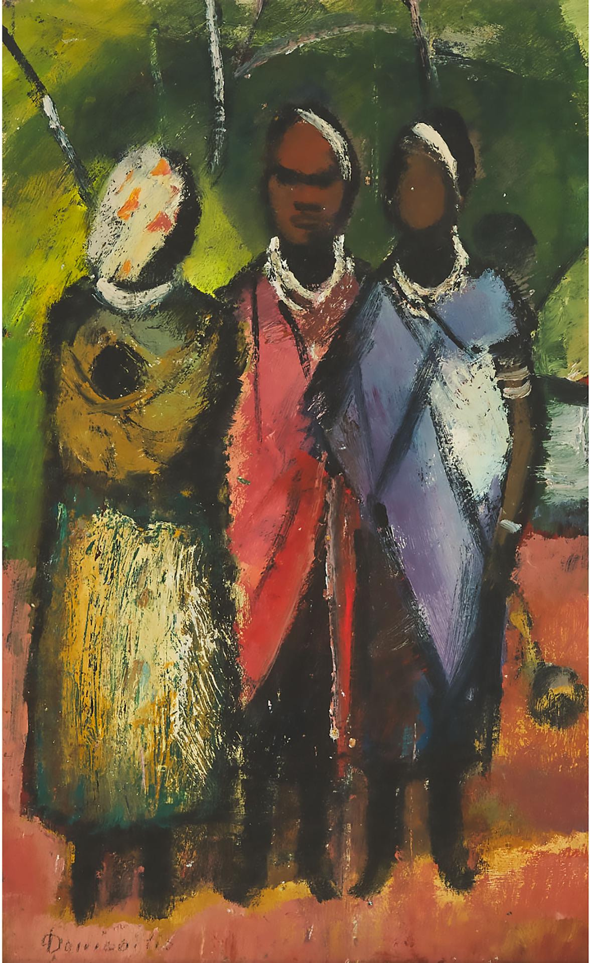 Pranas Domsaitis - Three Native Women, 1951