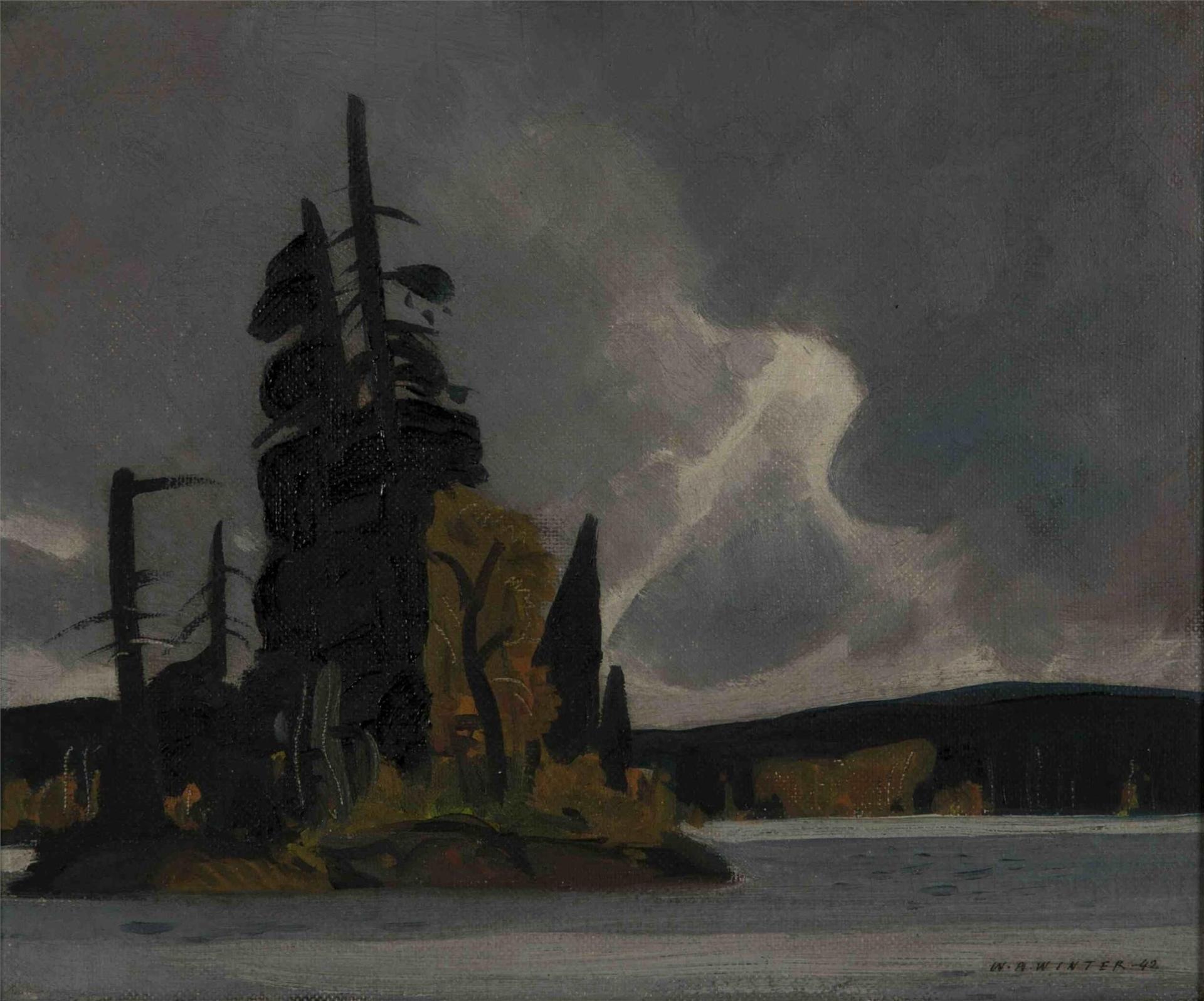 William Arthur Winter (1909-1996) - Ontario Island and Lake (1942)