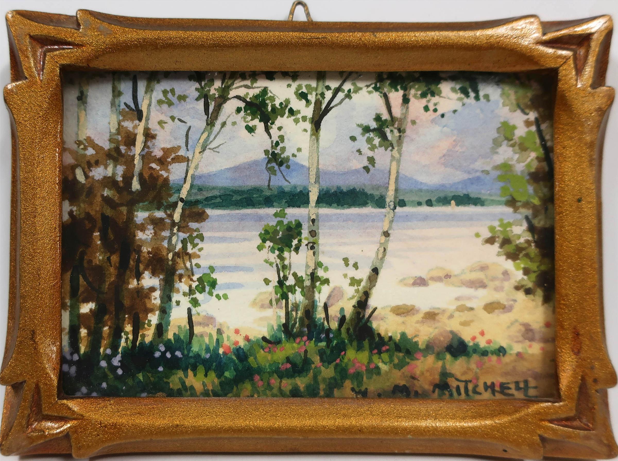 Willard Morse Mitchell (1879-1955) - A Glimpse Of Beautiful Lake Memphremagog, P.Q. Canada, Not Far From Montreal