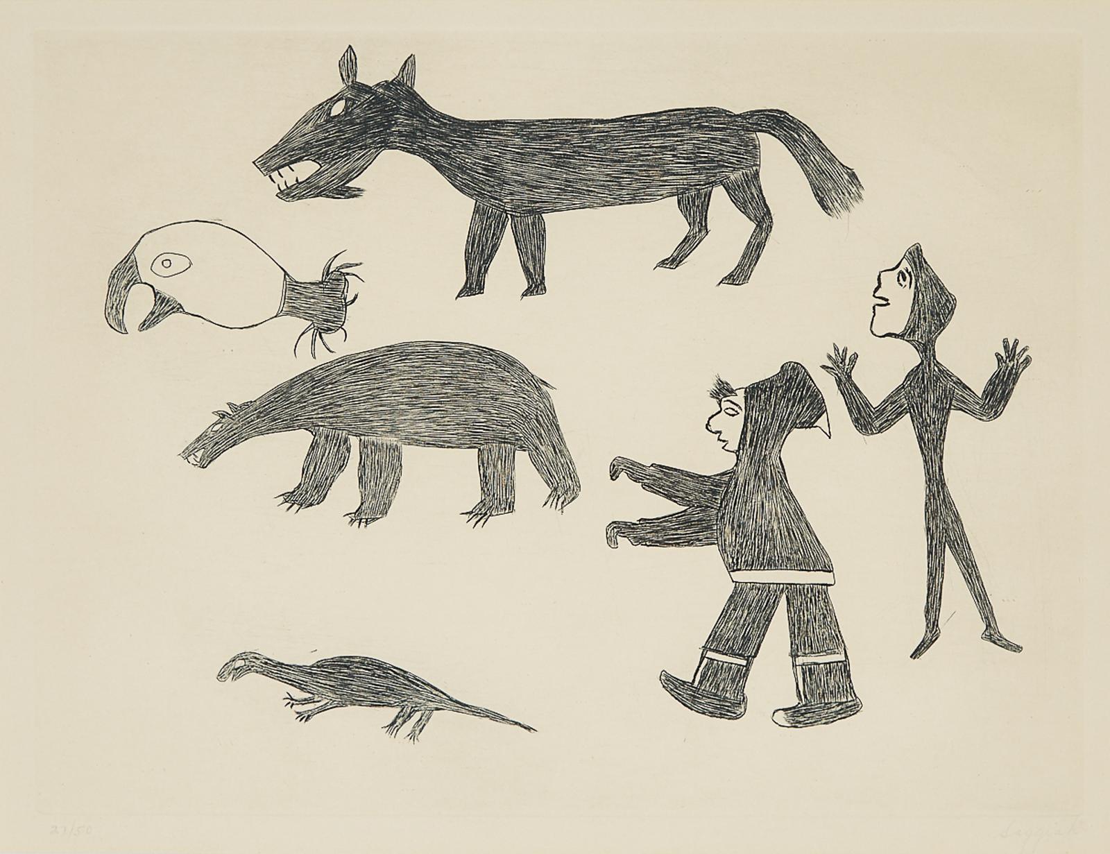 Saggiak (1897-1980) - Men With Beasts