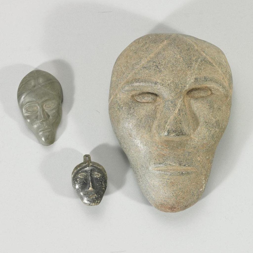 Lottie Arragutainaq - One Large Face And Two Face Pendants