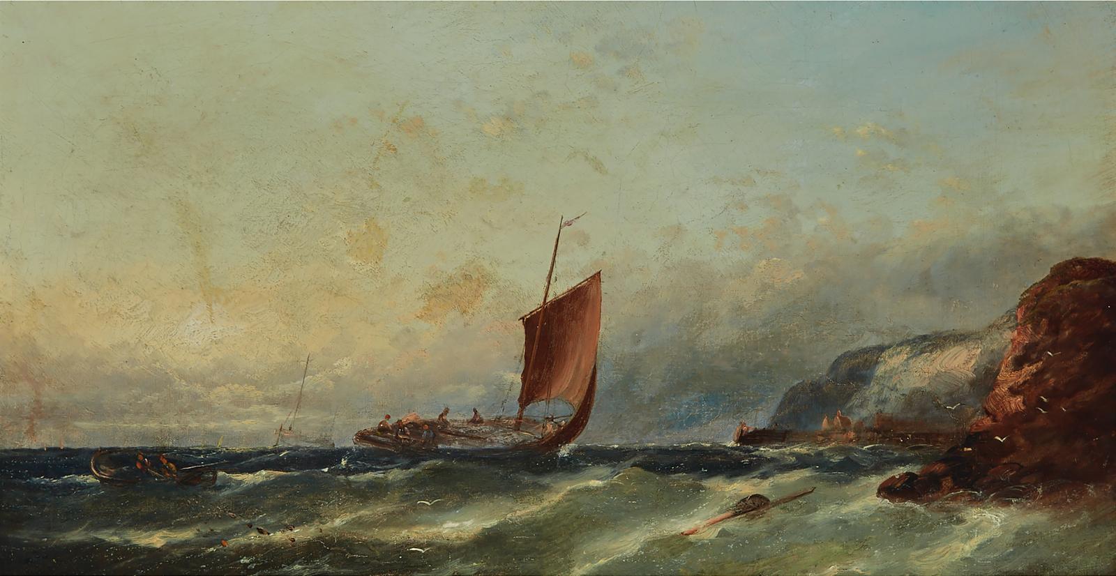 (Manner of) Edwin Hayes (1820-1904) - Yacht Nearing A Coast