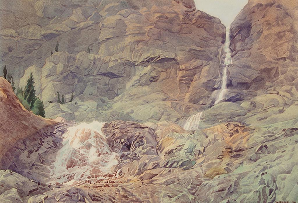 Walter Joseph (W.J.) Phillips (1884-1963) - High Alpine Waterfall