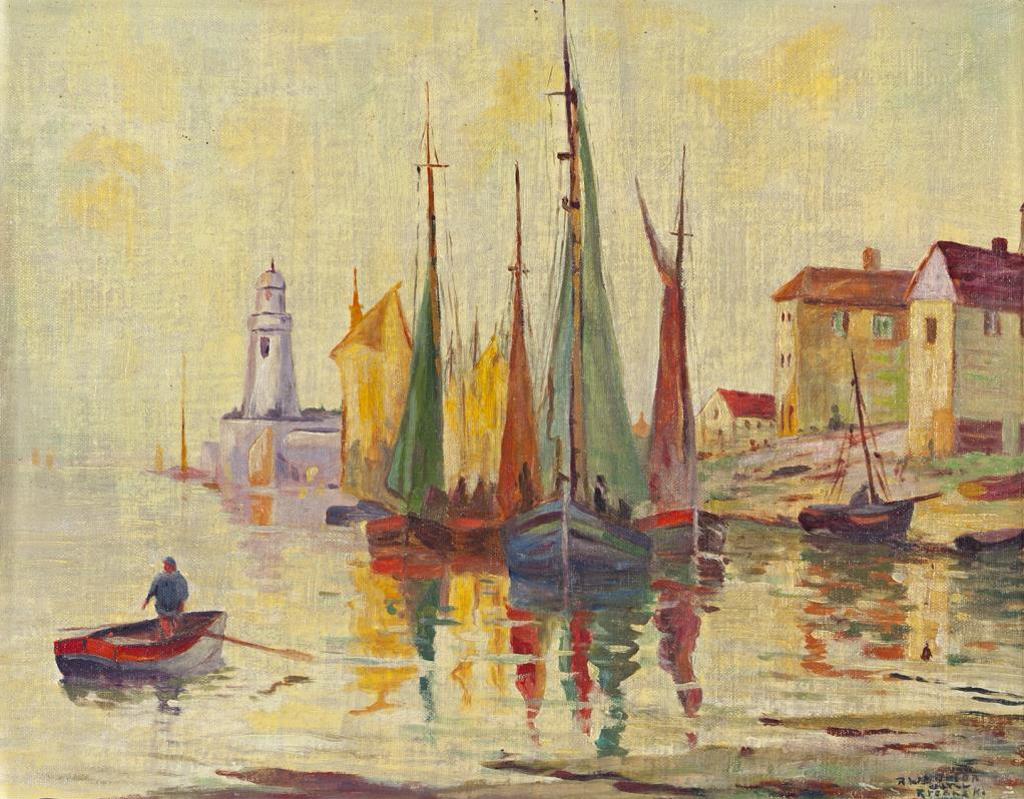 Ralph Wallace Burton (1905-1983) - Fishing Boats in Port