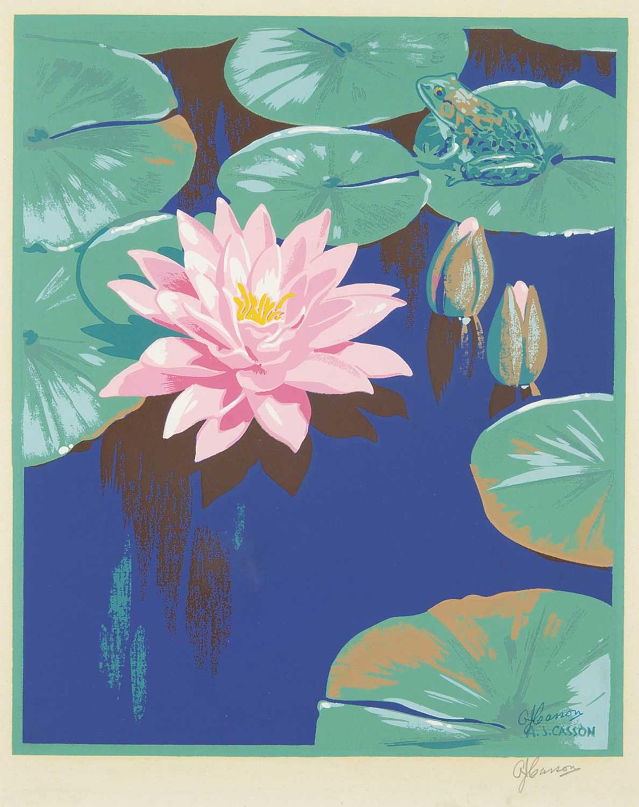 Alfred Joseph (A.J.) Casson (1898-1992) - Untitled - Water Lilies