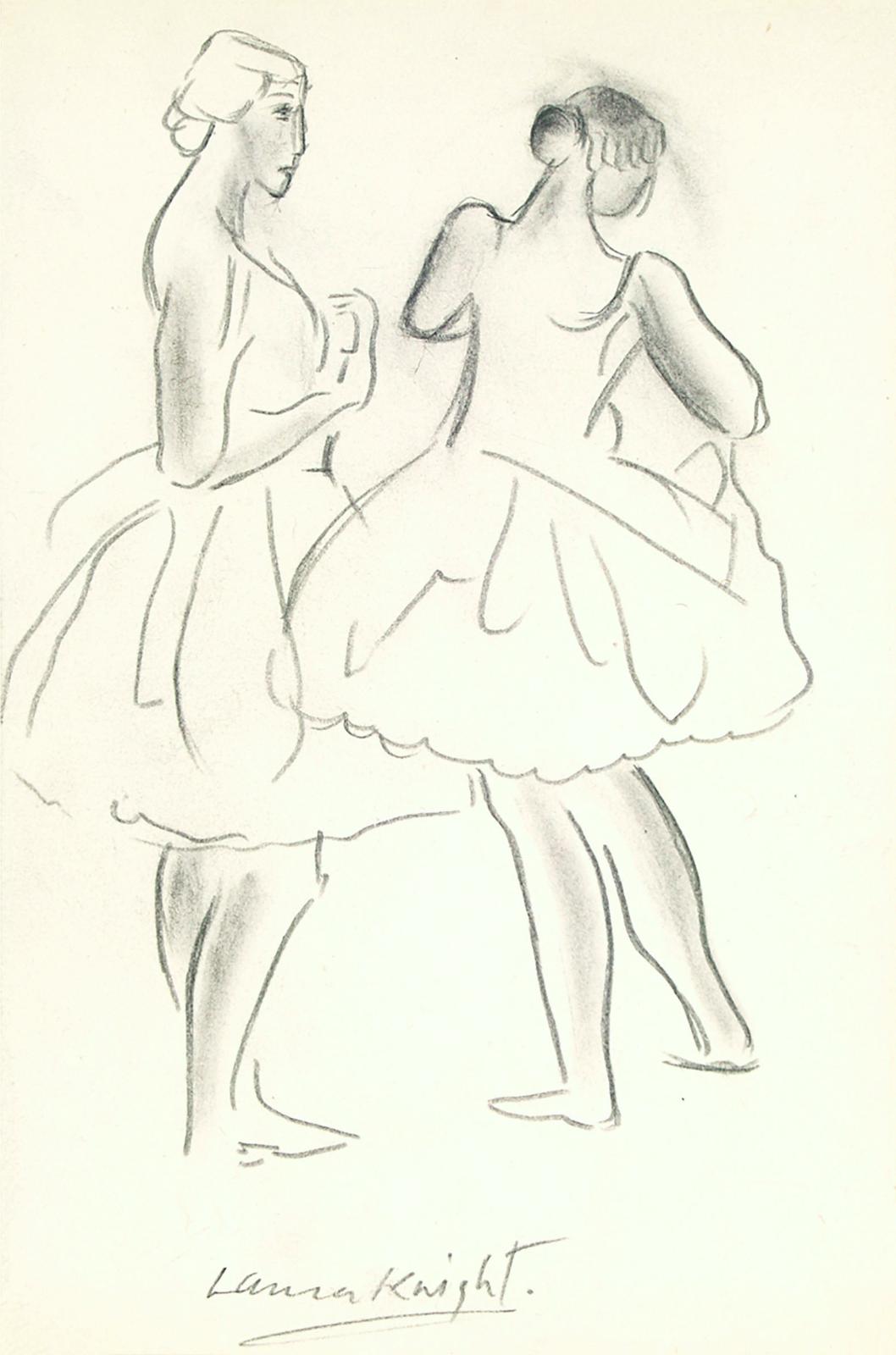 Dame Laura Knight (1877-1970) - Two Ballet Dancers