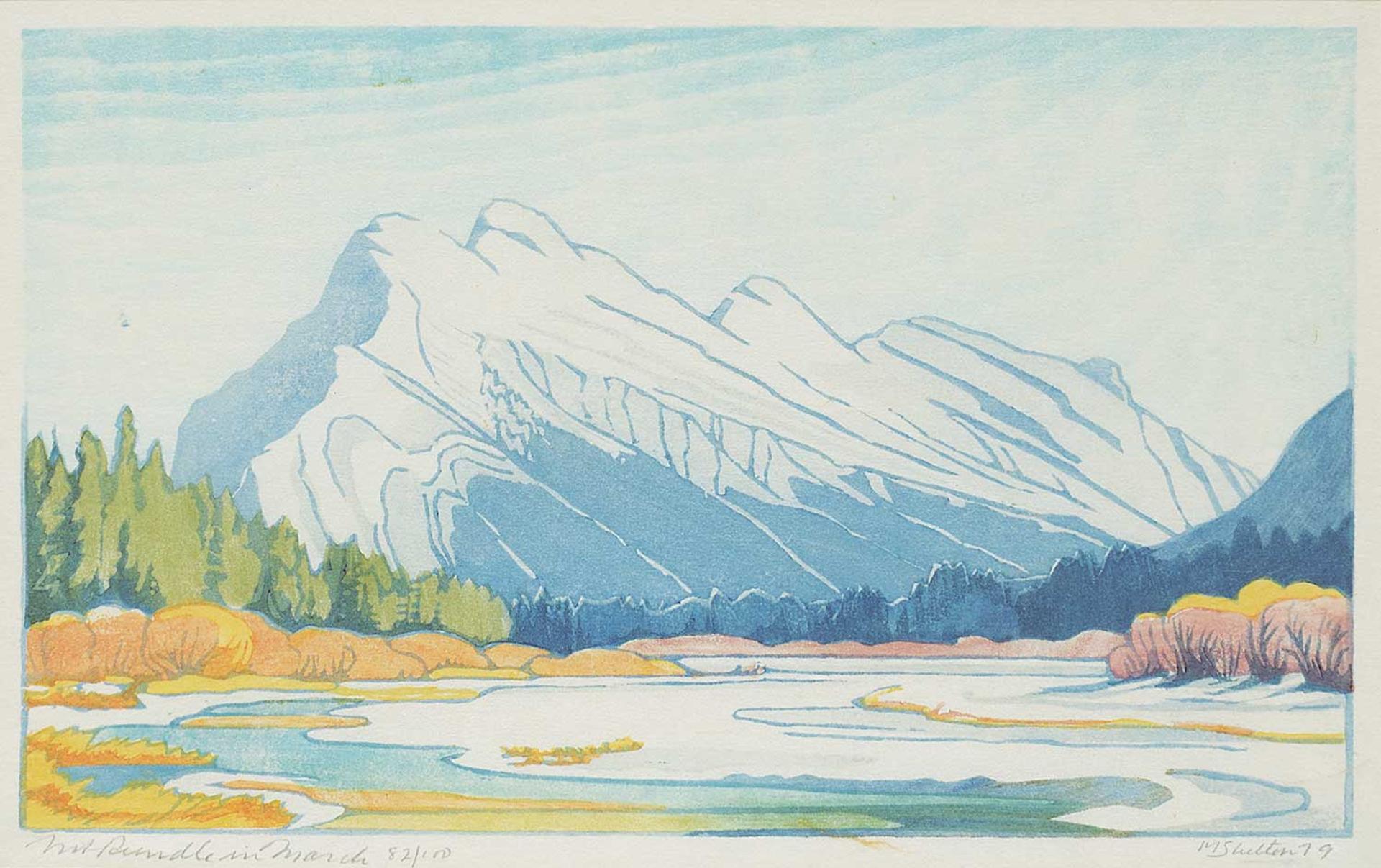 Margaret Dorothy Shelton (1915-1984) - Mount Rundle in March  #82/100