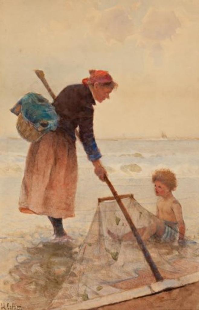 Hector Caffieri (1847-1932) - The Young Shrimper