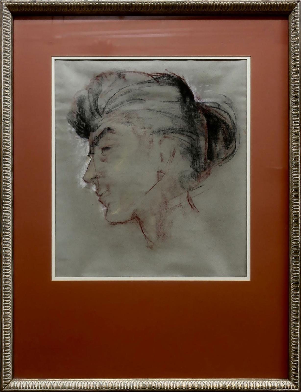 Fred T.V. Savard (1910-1992) - Profile Portrait Of Leah Leventhal