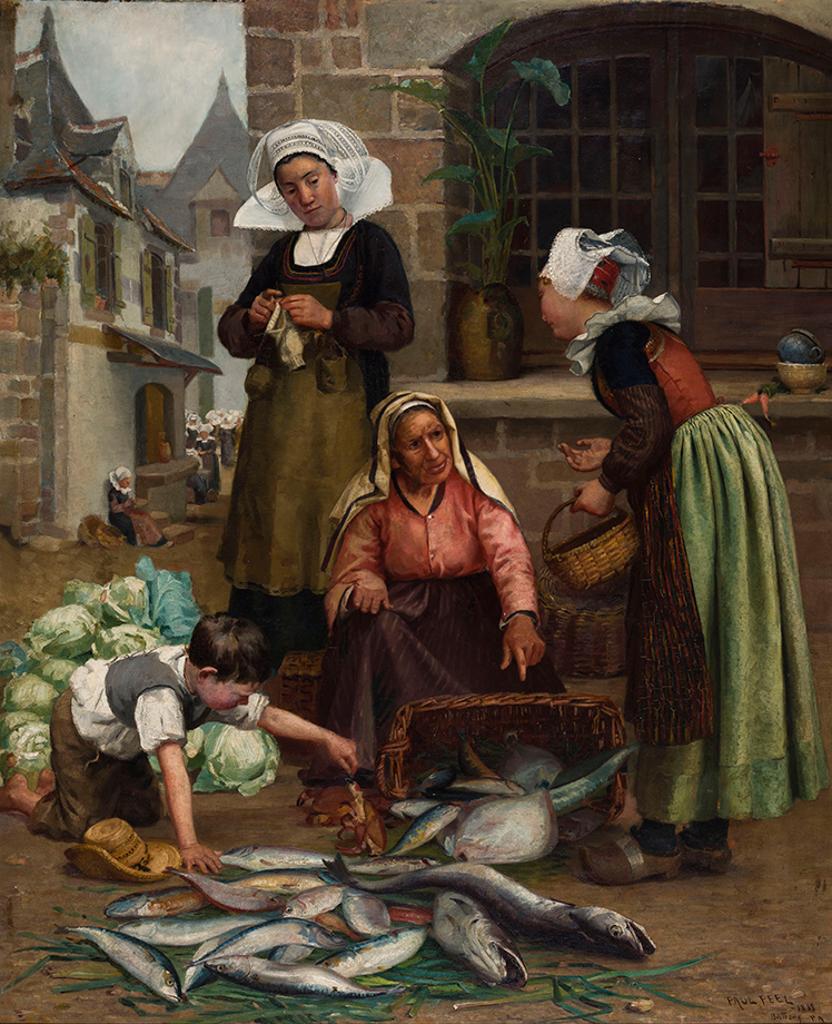 Paul Peel (1860-1892) - Brittany Fish Market