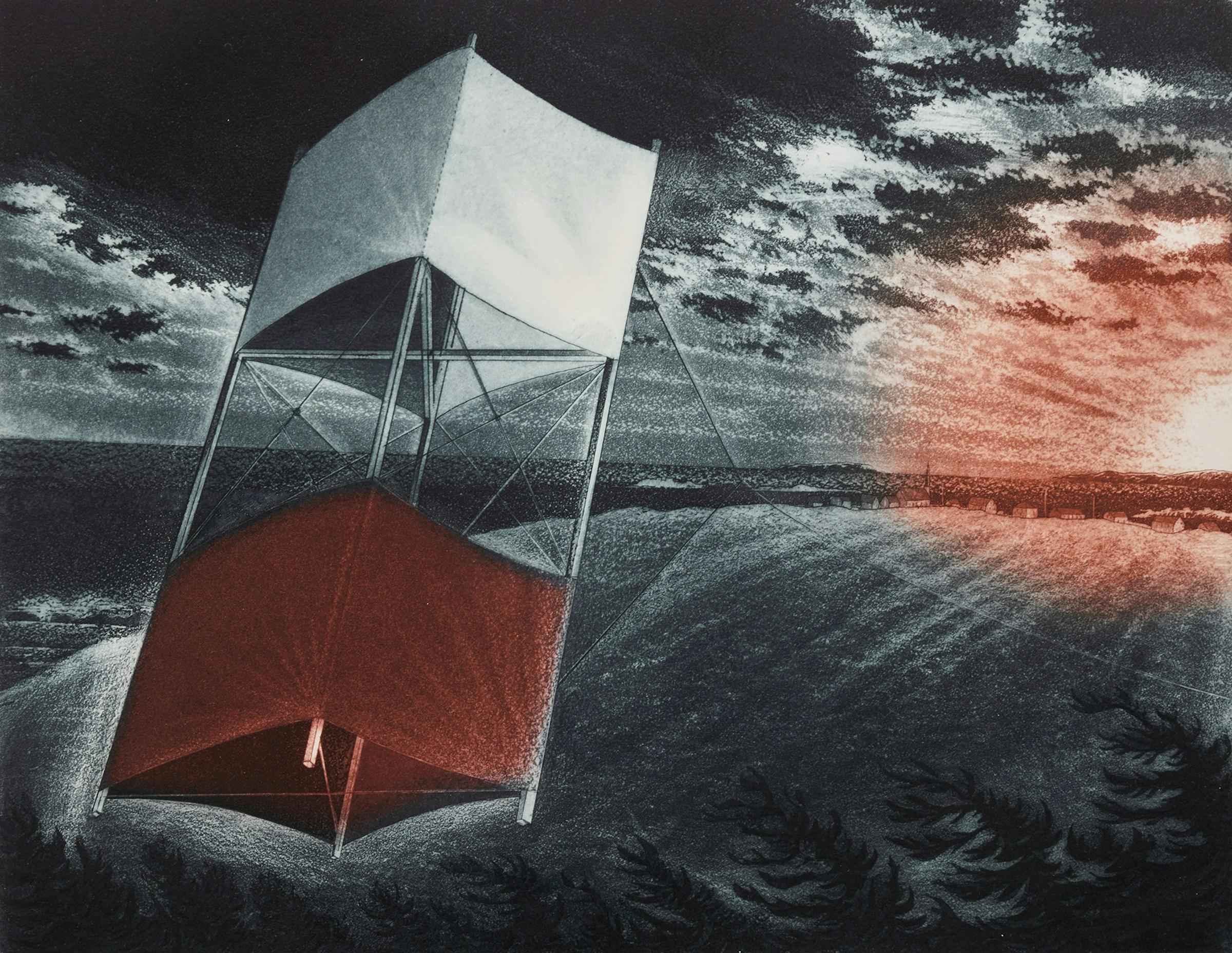 David Lloyd Blackwood (1941-2022) - Box Kite over Greenspond