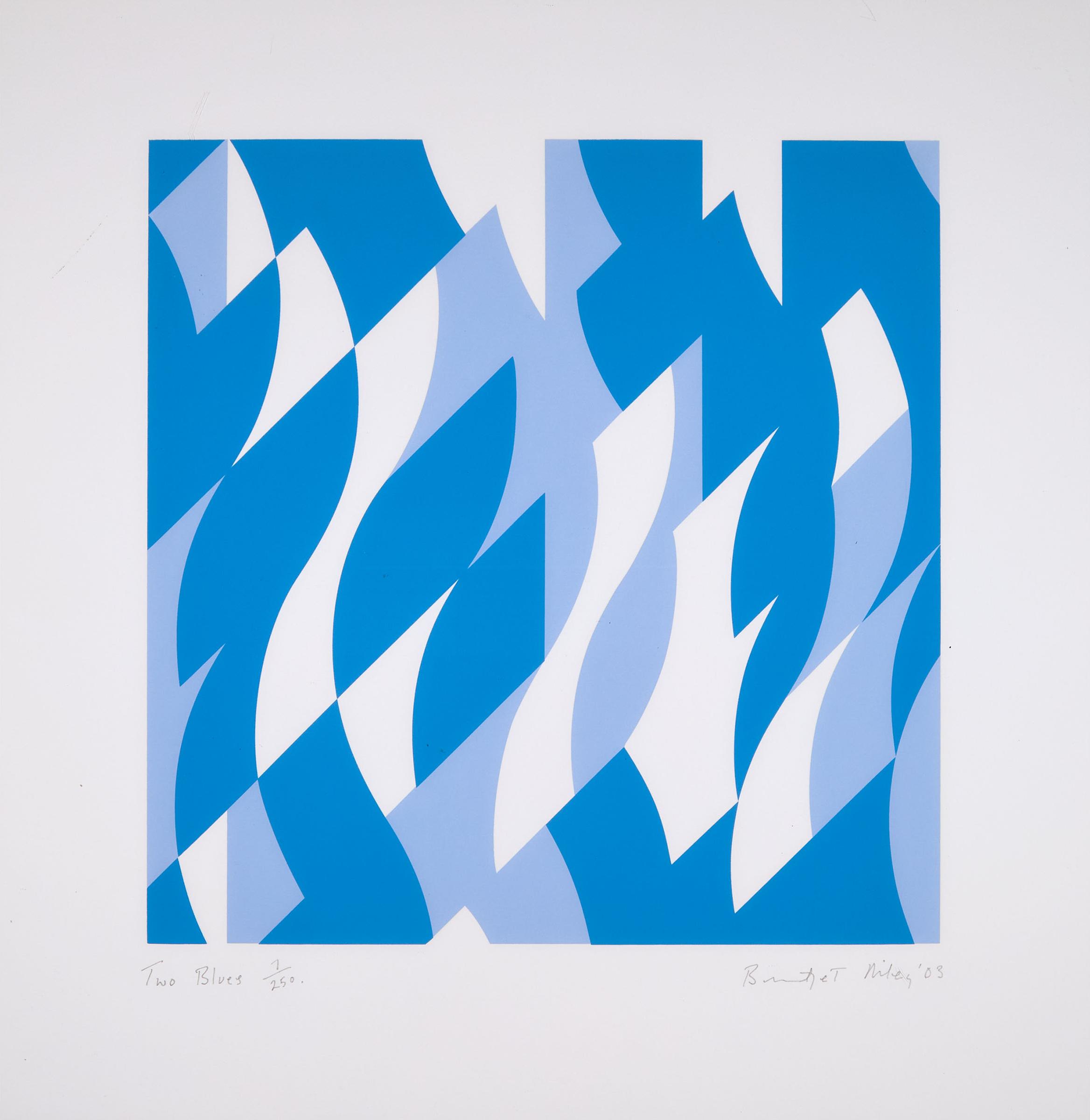 Bridget Riley (1931) - TWO BLUES, 2003 [S. 52]