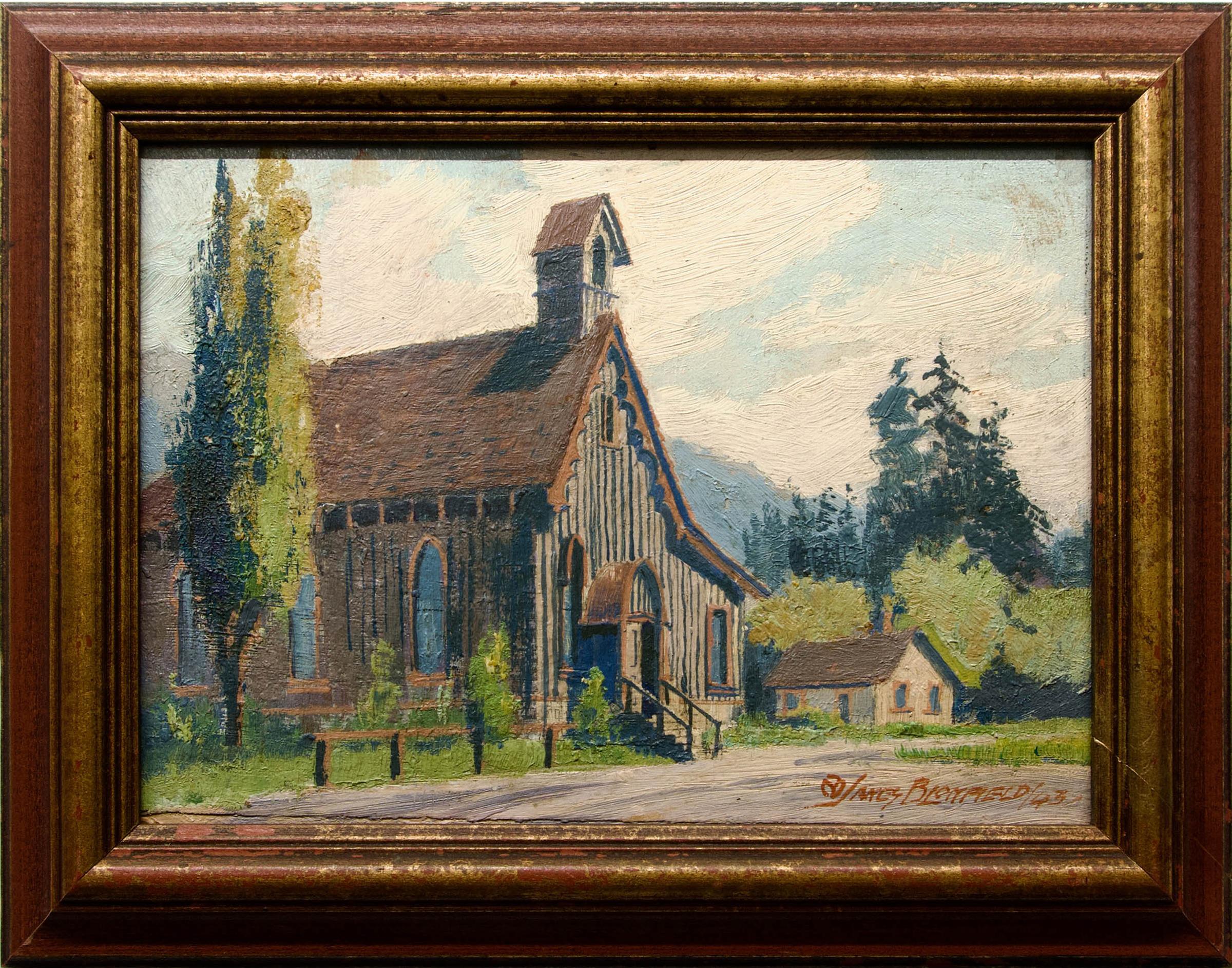 James Jerris Blomfield (1872-1951) - Country Church (St. Saviour's Anglican Church - Barkerville, Bc)
