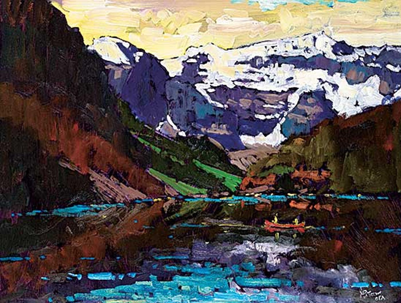 Neil Patterson (1947) - Paddling Lake Louise