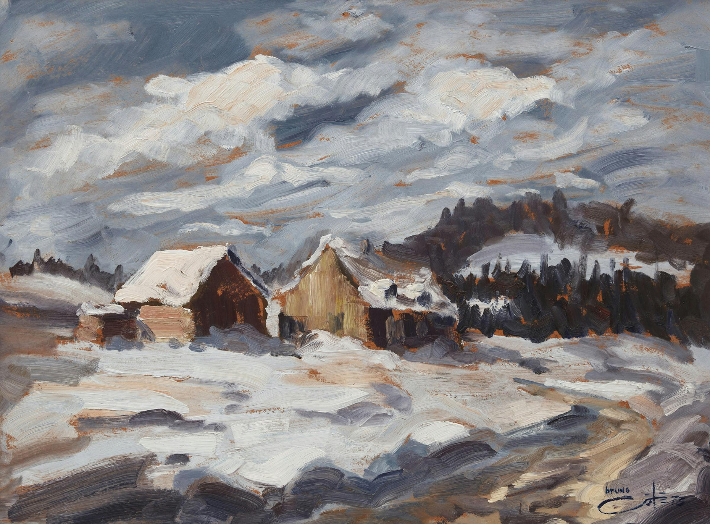 Bruno Cote (1940-2010) - Winter Landscape