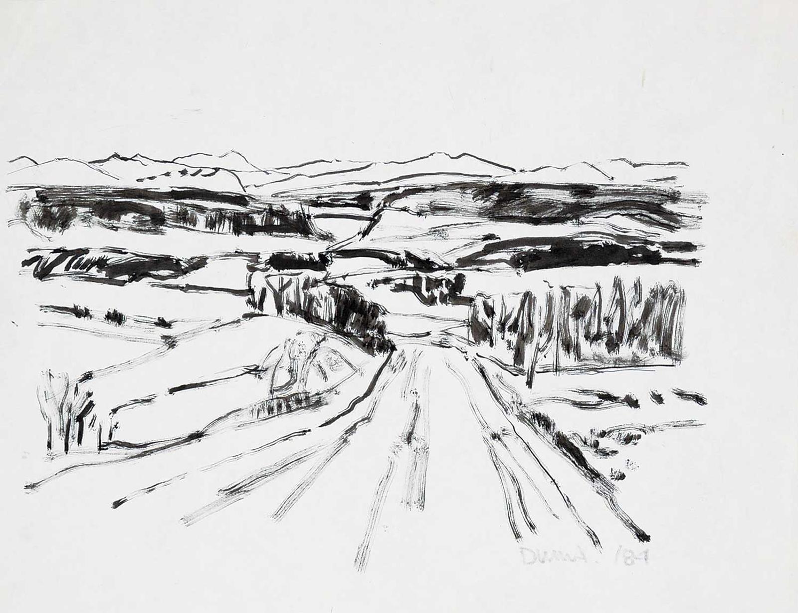William (Bill) Duma (1936) - Untitled - Sketch of the Foothills