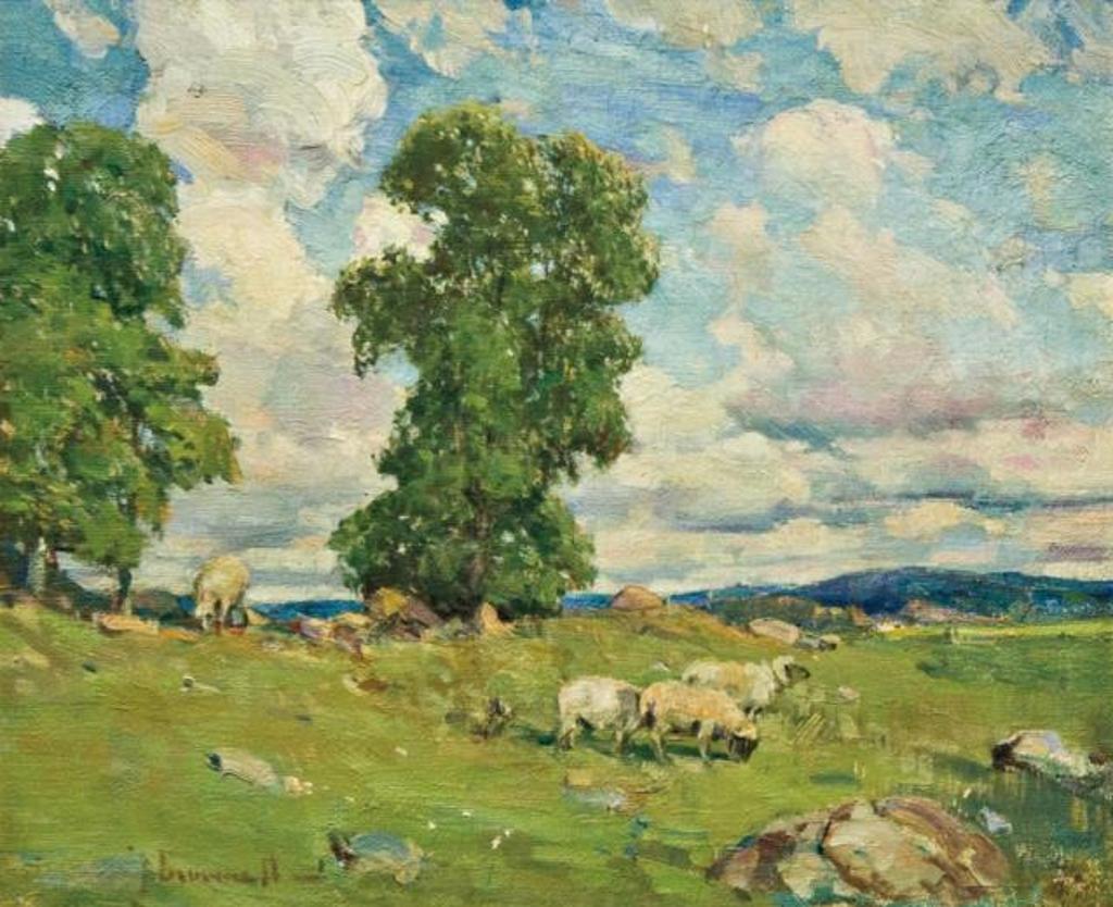 Franklin Peleg Brownell (1857-1946) - Sheep on a Sunny Hillside