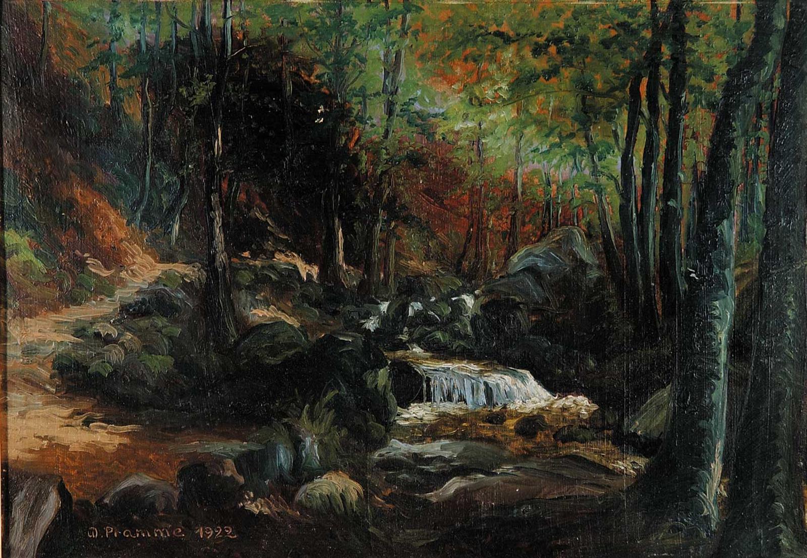 Wilhelm Pramme - Untitled - Waterfall in the Forest