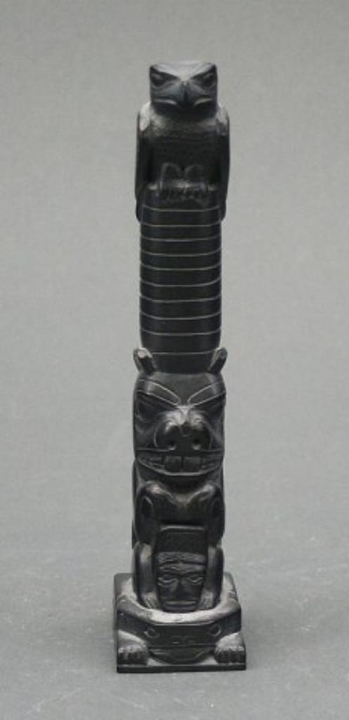 Tom Hans (1925) - Argillite Eagle &  Bear Totem