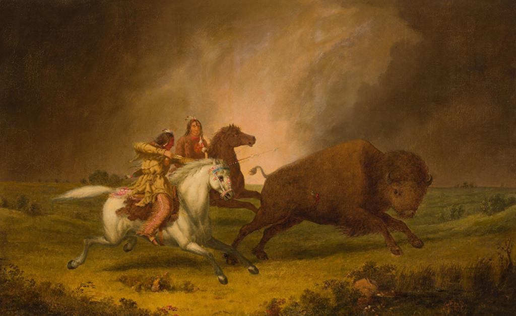 Paul Kane (1810-1871) - Assiniboine Hunting Buffalo